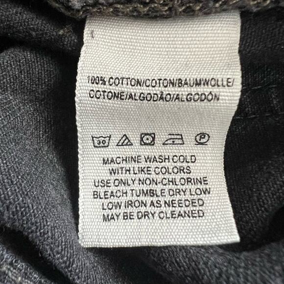 We The Free Jeans Womens 27 Black Chewed Up Hem Midrise Straight Distressed Boho - Picture 5 of 12